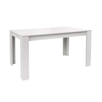 Mesa Comedor Extensible Blanca - Mesa de comedor extensible de 140 cm a 190 cm, color blanco