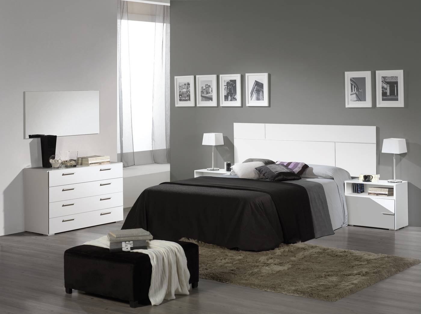 Sifonieres blancos y modernos, Dormitorios blancos