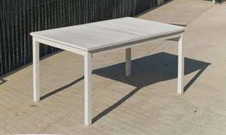 Set aluminio: mesa exten. ▯220 +8 sillones [Palma] de Hevea - imagen 2