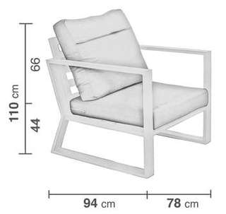 Sillón reclinable de aluminio para jardín[Bolonia] de Hevea - imagen 5