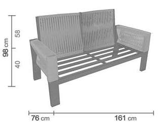 Sofá 2p de aluminio y cuerda de jardín [Estambul] de Hevea - imagen 2